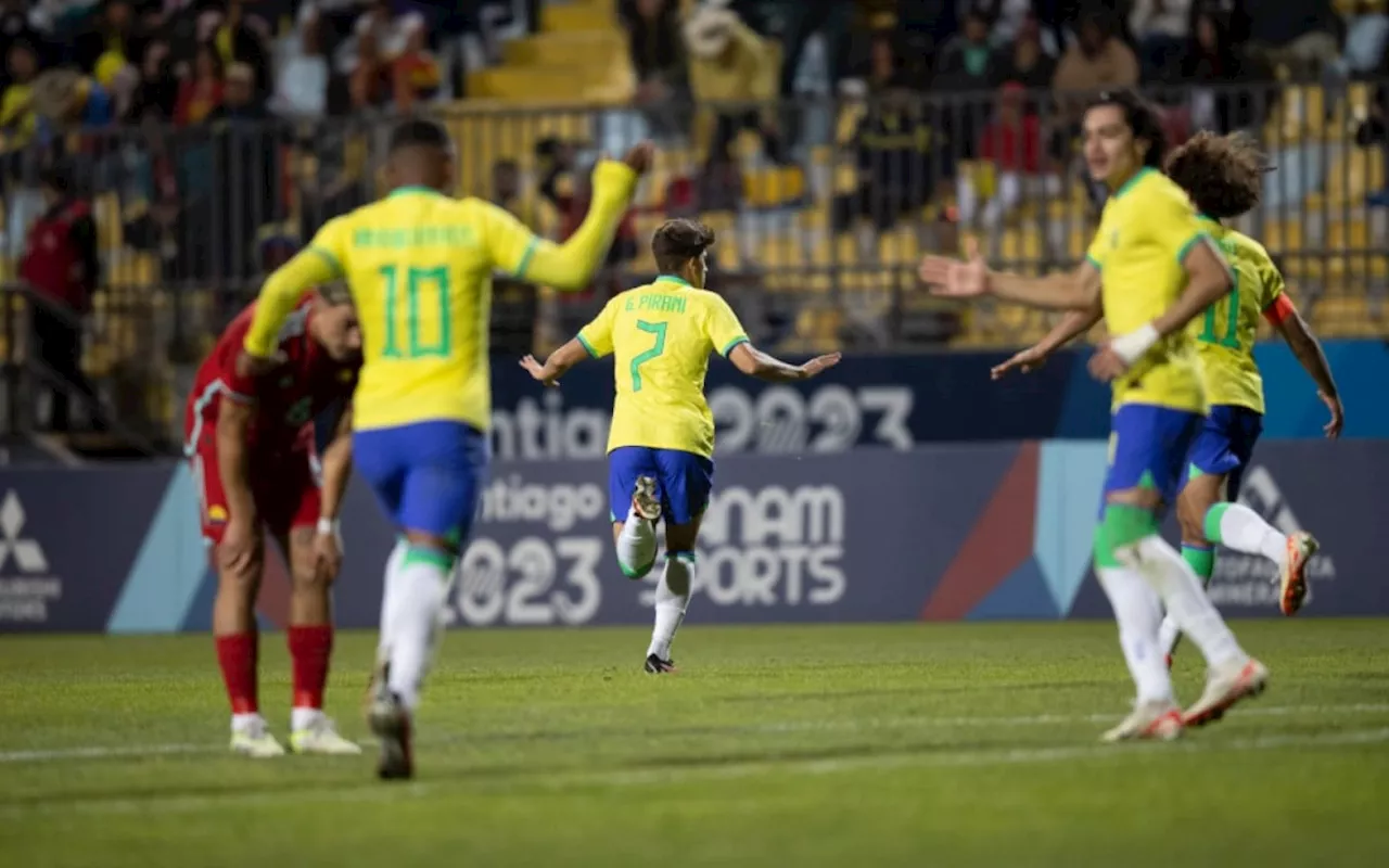 Gabriel Pirani marca, Brasil vence a Colômbia e garante vaga na semifinal do Pan