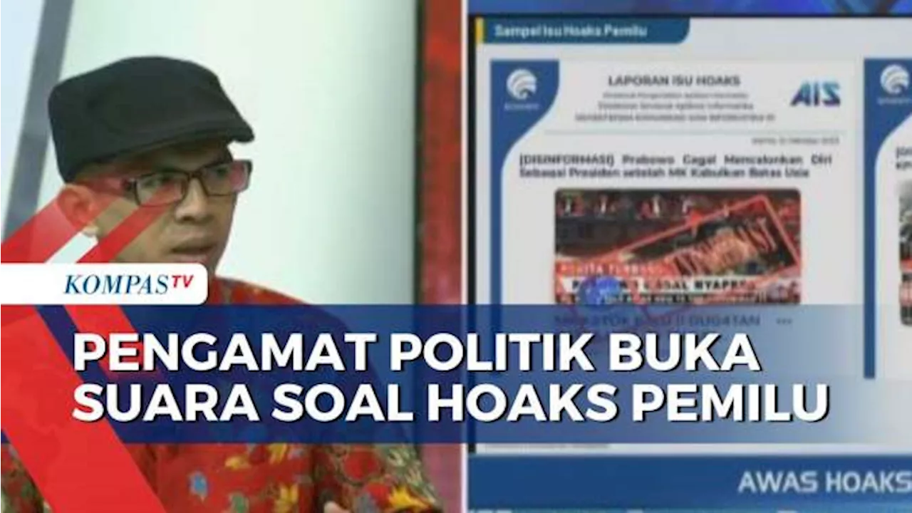 Hoaks Pemilu, Ujang Komarudin: Ada 2 Strategi Politik, Bangun Citra atau Membusuk-busuki Lawan