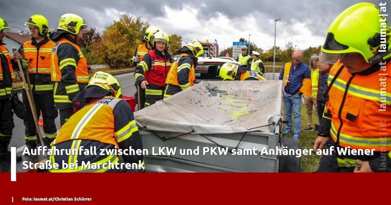 Auffahrunfall auf der B1 Wiener Straße bei Marchtrenk