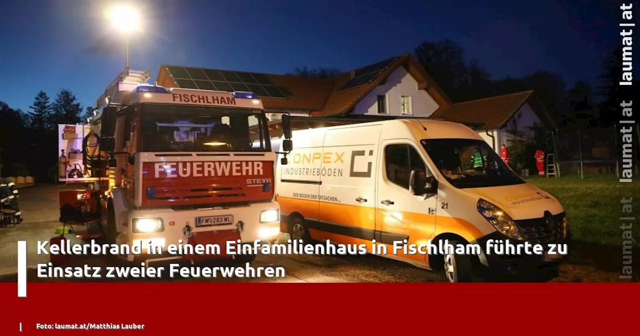 Kellerbrand in Fischlham: Feuerwehren im Einsatz