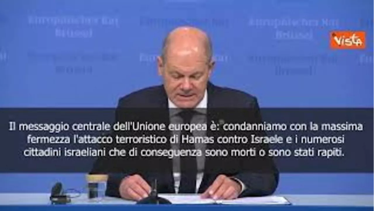 Scholz: Condanniamo attacco terroristico di Hamas contro Israele