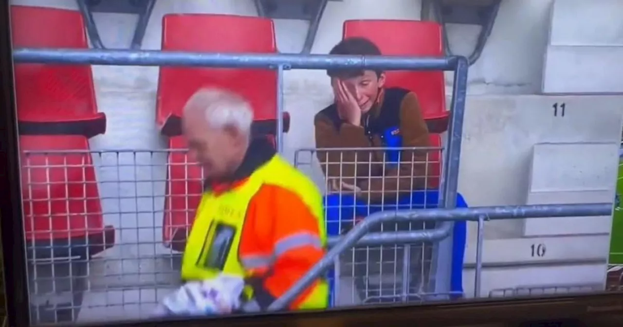 Young Aston Villa fan in tears as stewards bin sign asking for shirt