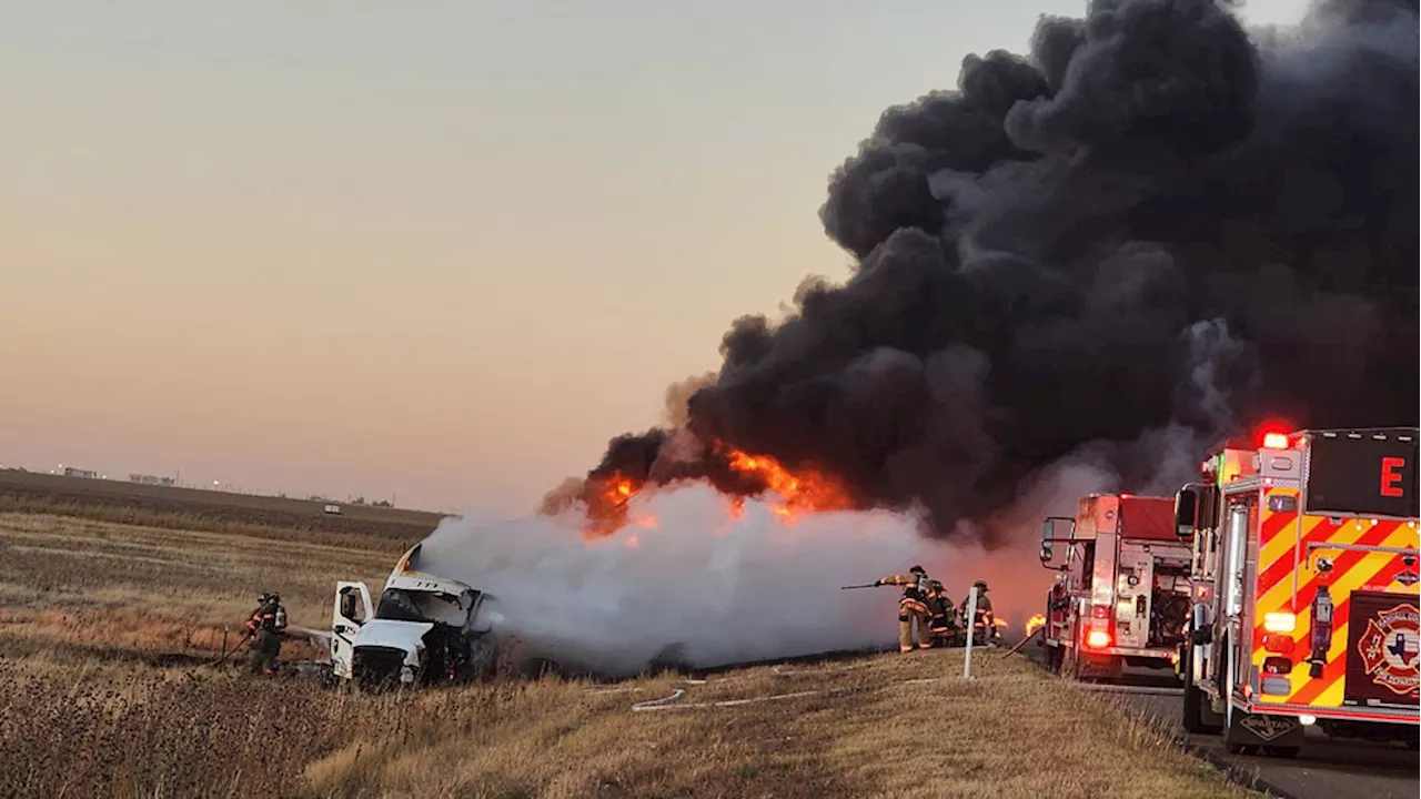 DPS identifies driver killed in fiery, head-on crash on Loop 335 between SUV, 18-wheeler