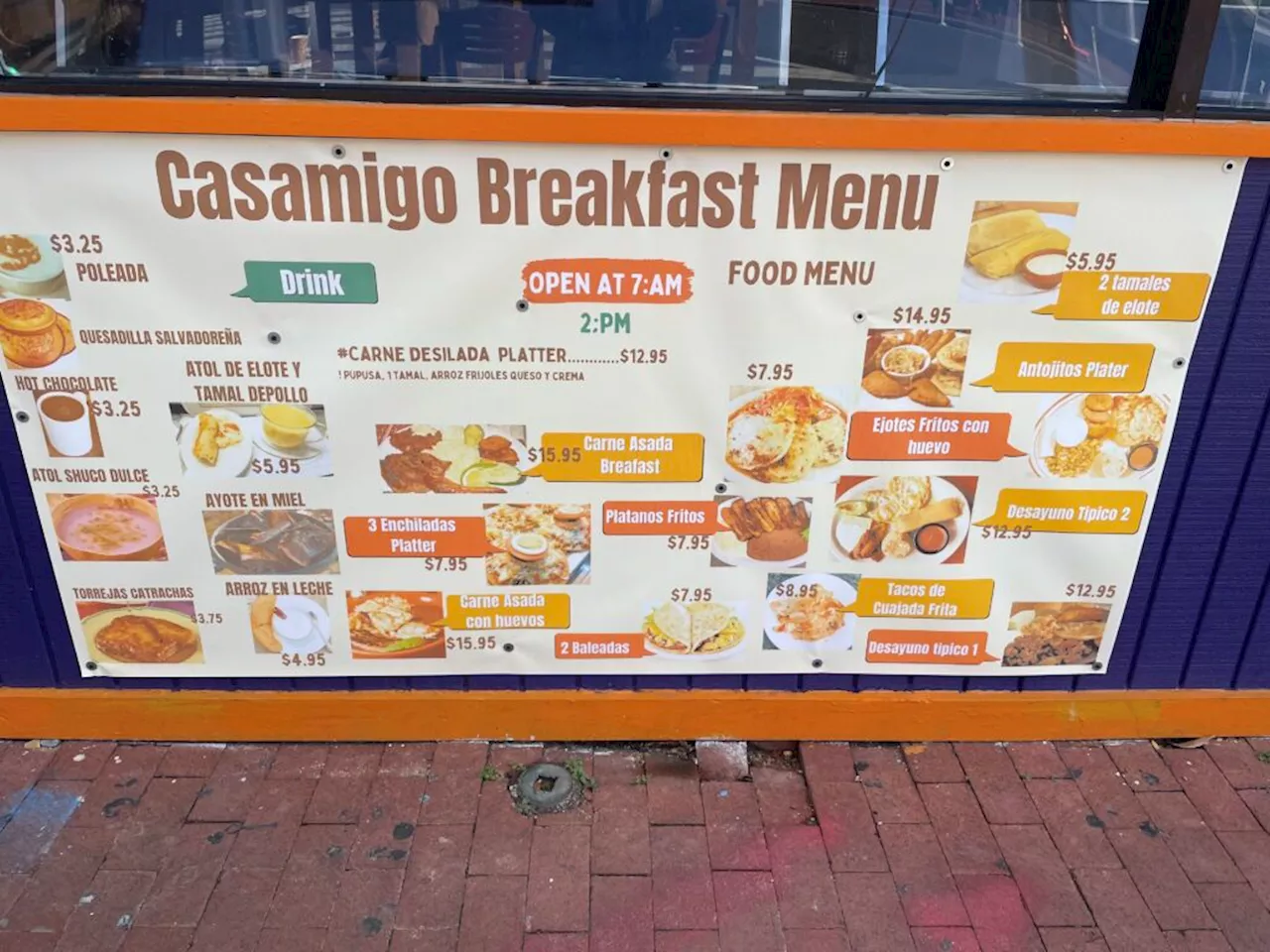 Attention: Casamigo Breakfast Menu in Mount Pleasant!