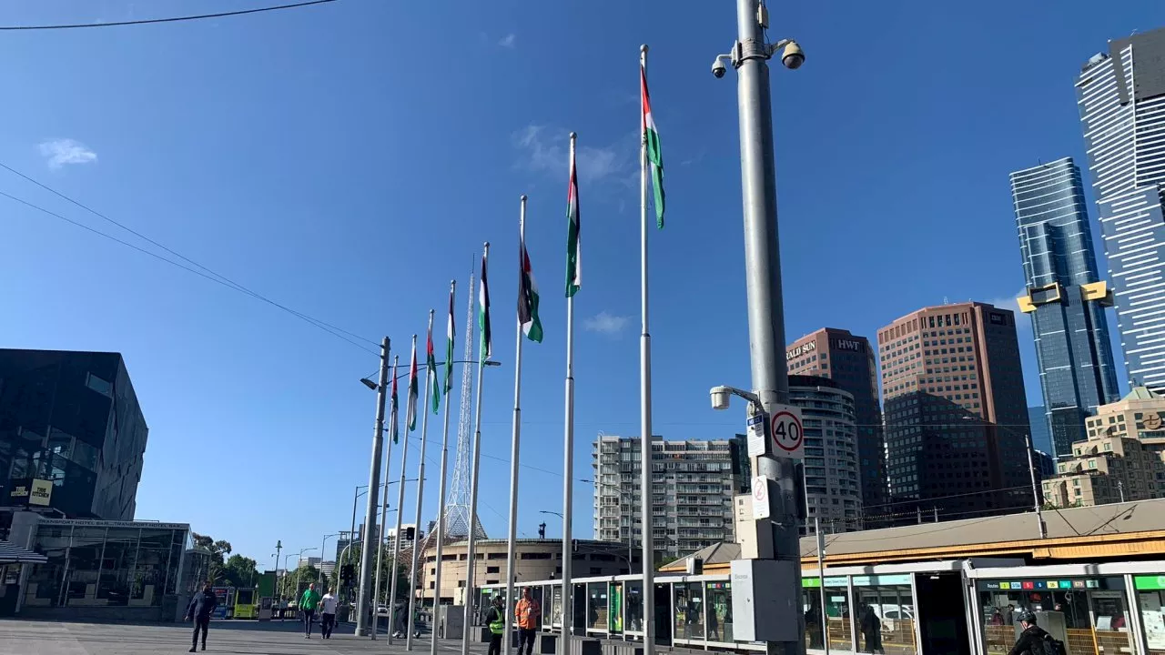 ‘Tone deaf’: Victorian Libs deputy leader dumbfounded by Palestinian flags in Fed Square