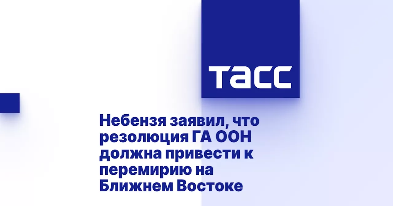 Небензя заявил, что резолюция ГА ООН должна привести к перемирию на Ближнем Востоке