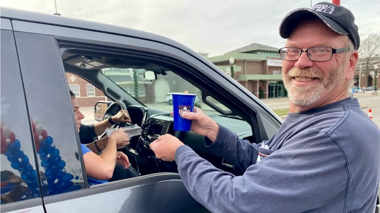 American Dairy Association Indiana giving free milkshakes to veterans at Indiana State Fairgrounds