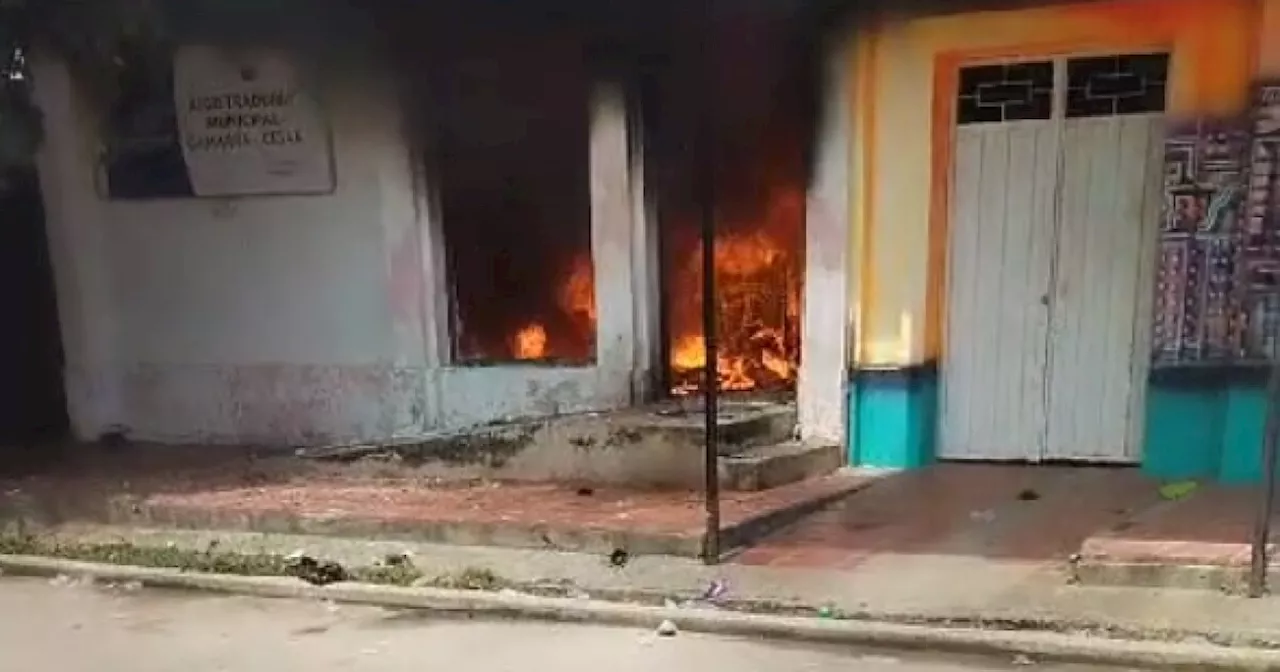 Atención: incendian sede de la Registraduría en Gamarra, Cesar