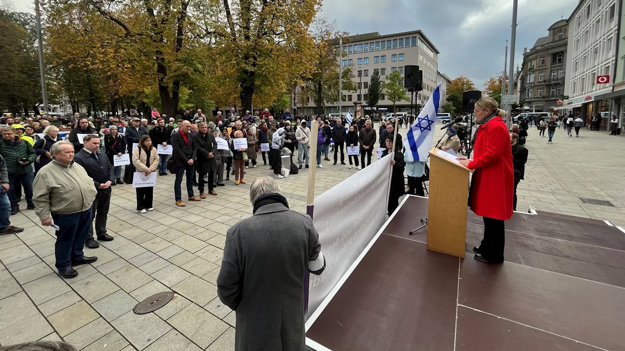 Solidaritätskundgebung für Israel und Demonstration pro Palästina in Augsburg