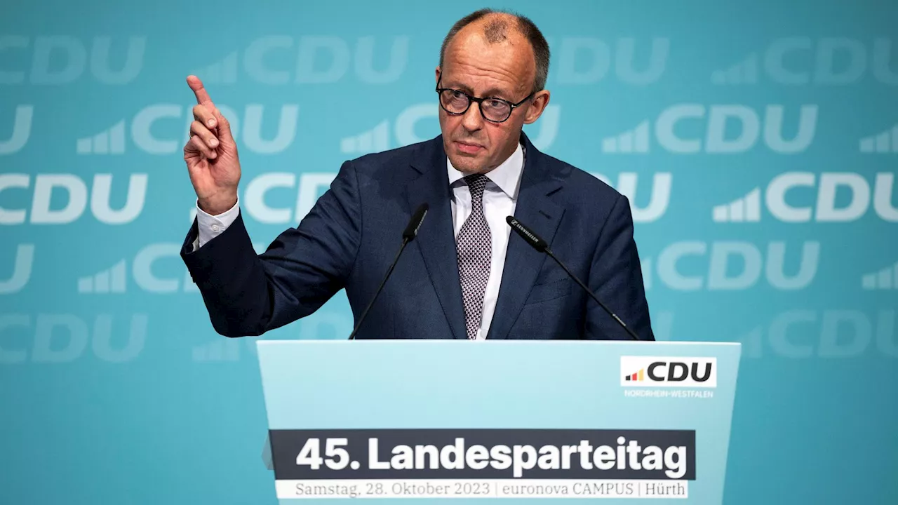 Merz betont Geschlossenheit der CDU auf Landesparteitag in NRW