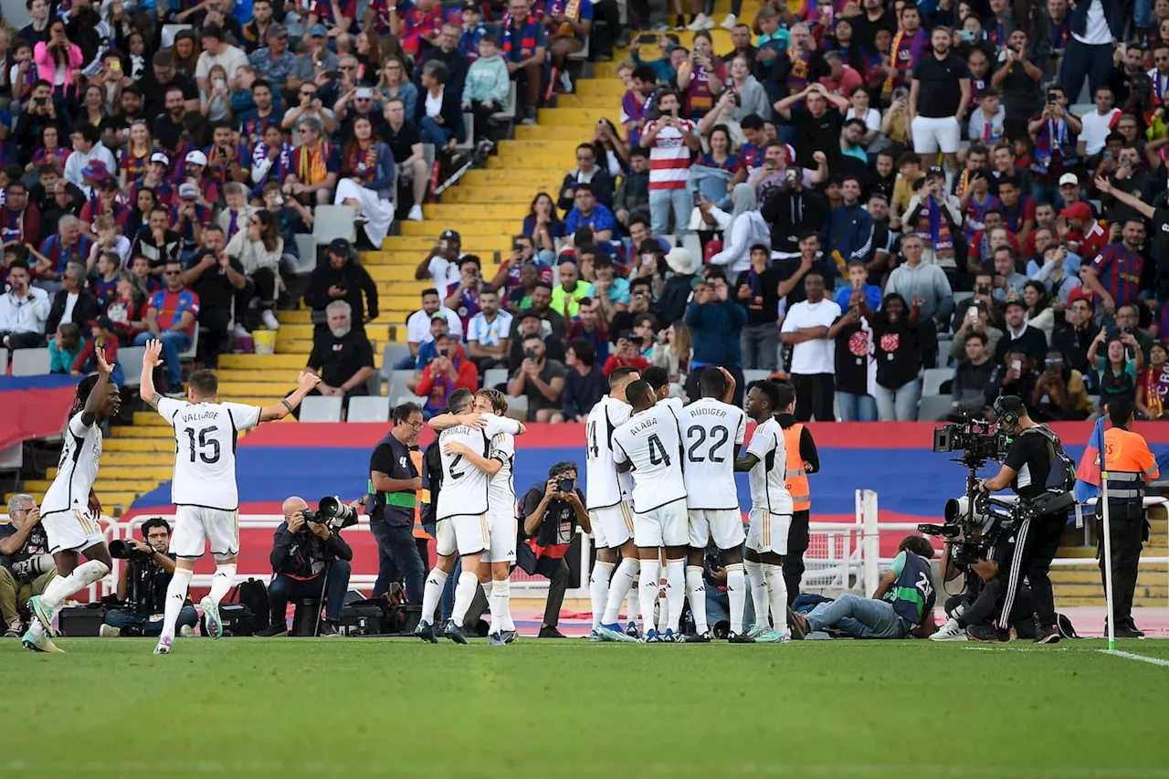 Real Madrid le ganó al Barcelona 2 a 1 con doblete de Bellingham