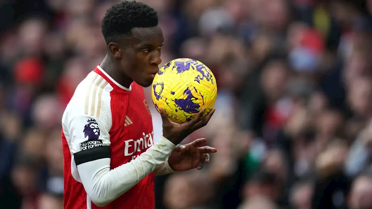 ‘Nketiah is an upgrade on Hojlund’: Pundit claims Arsenal hat-trick hero would start for Man Utd