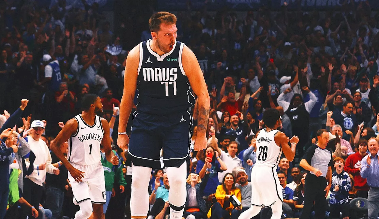 Luka Doncic's circus shot helps Mavericks beat Nets 125-120