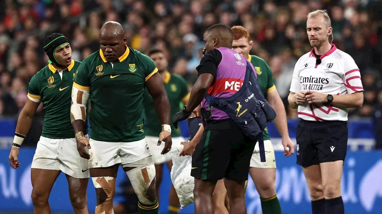 Rugby World Cup Final LIVE: Early drama as NZ cop yellow card after rough shot injures SA star