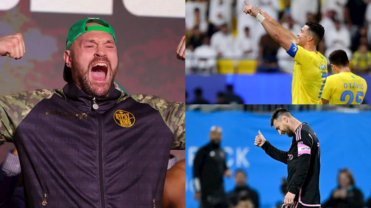 Tyson Fury weighs in on the Lionel Messi vs Cristiano Ronaldo debate as he meets CR7 ahead of 'Battle of the Baddest' bout with Francis Ngannou