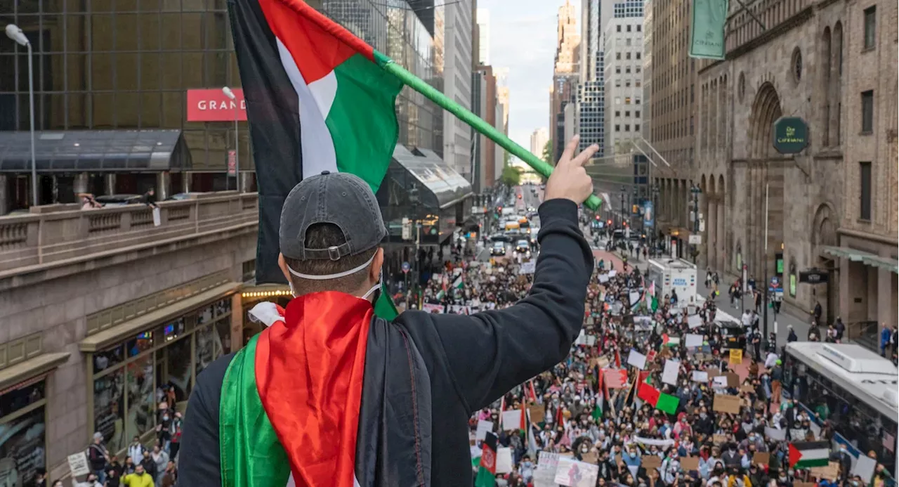 Thousands take to Brooklyn and Manhattan streets in pro-Palestinian rally