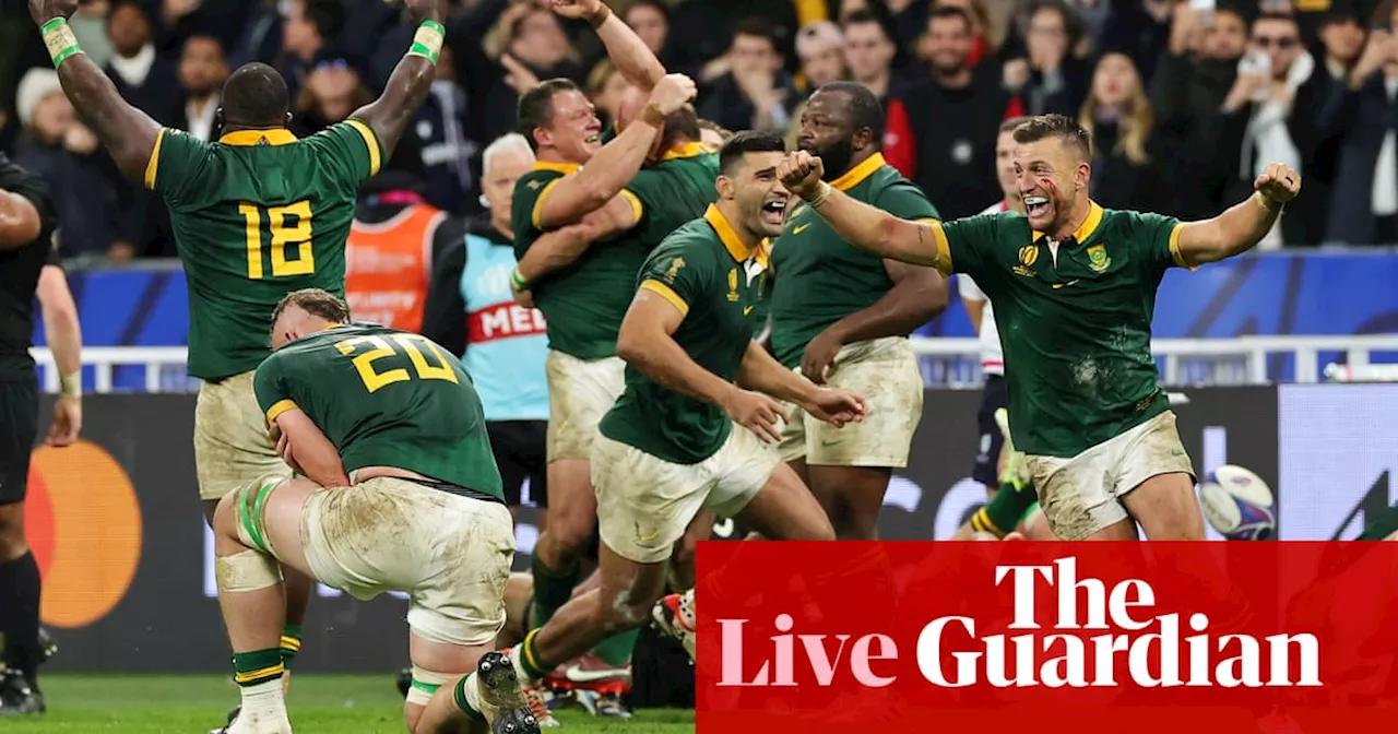 Rugby World Cup 2023 final: New Zealand 11-12 South Africa