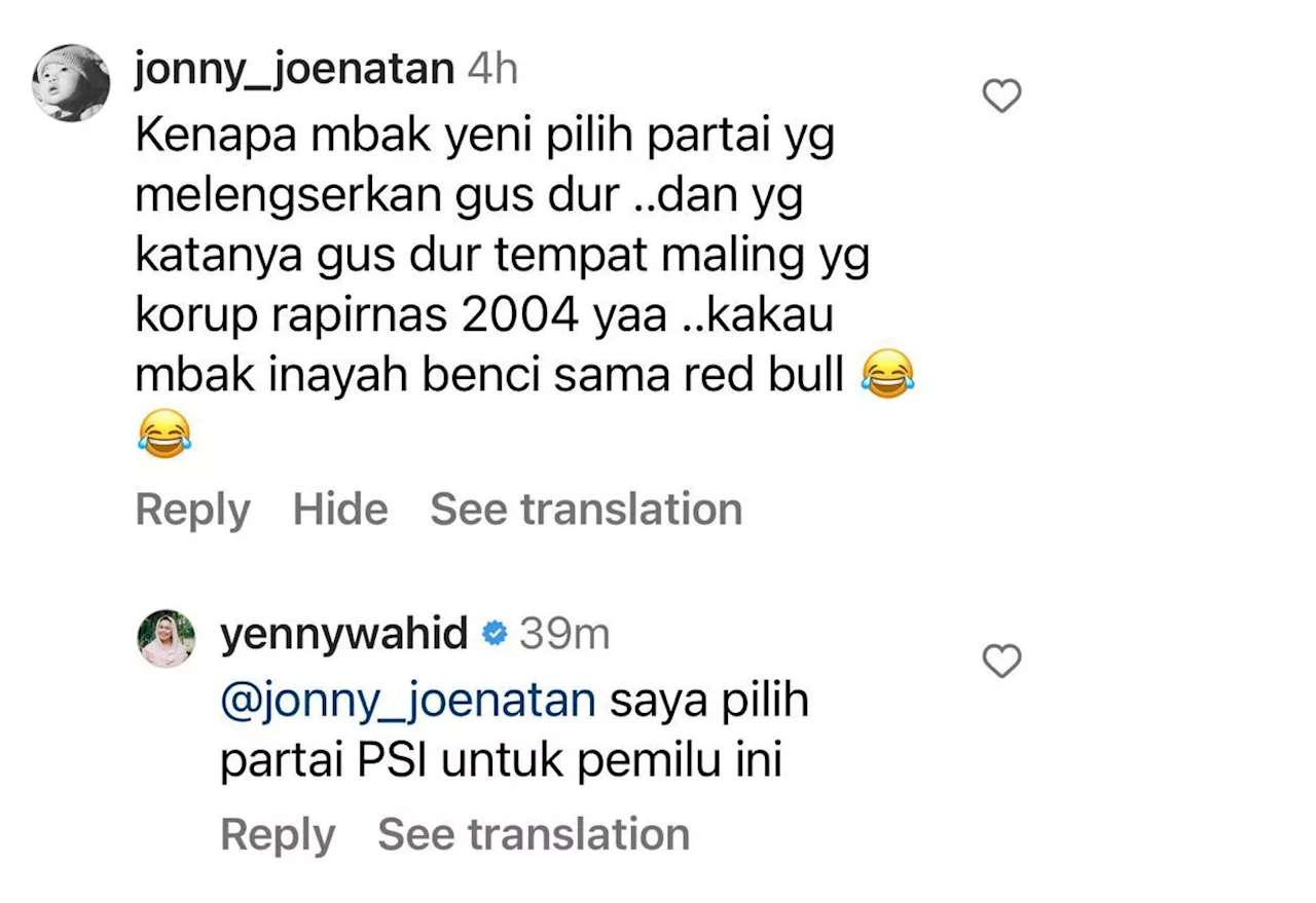 Merapat ke Kubu Ganjar, Yenny Wahid Pastikan Tetap Coblos PSI