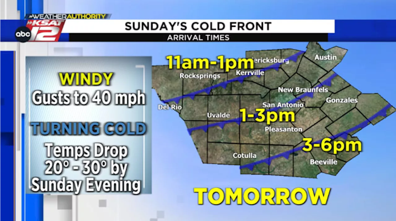 LATEST DETAILS: Strong cold front arrives Sunday, chilly Halloween in store