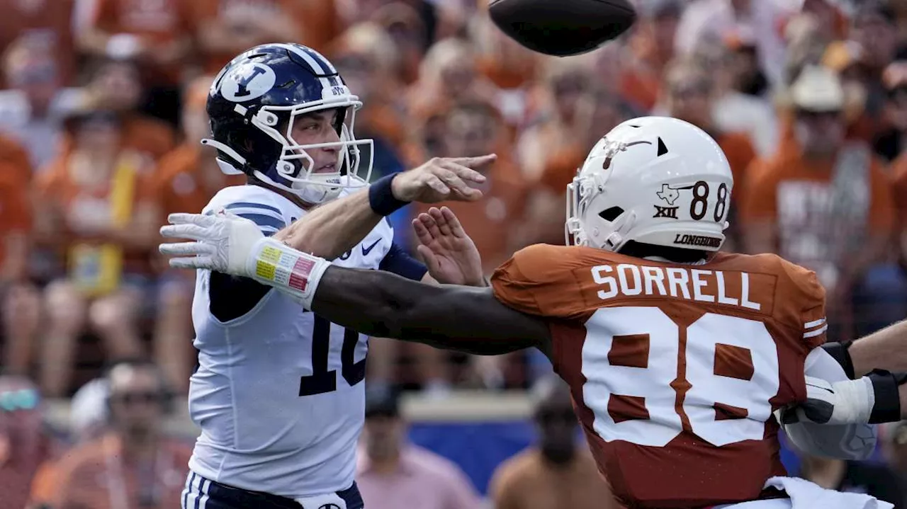 No. 7 Texas rolls past BYU 35-6 in first, last Big 12 meeting