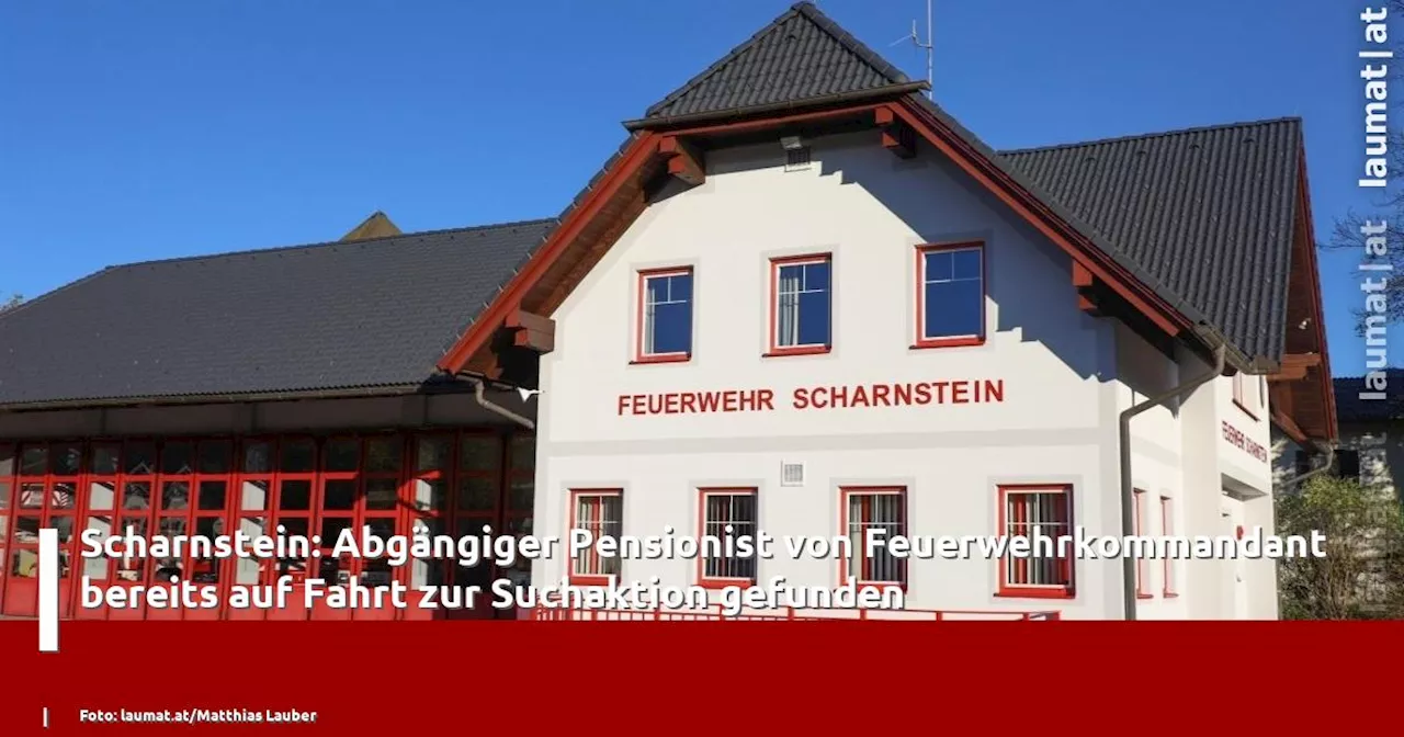 Scharnstein: Abgängiger Pensionist von Feuerwehrkommandant bereits auf Fahrt zur Suchaktion gefunden