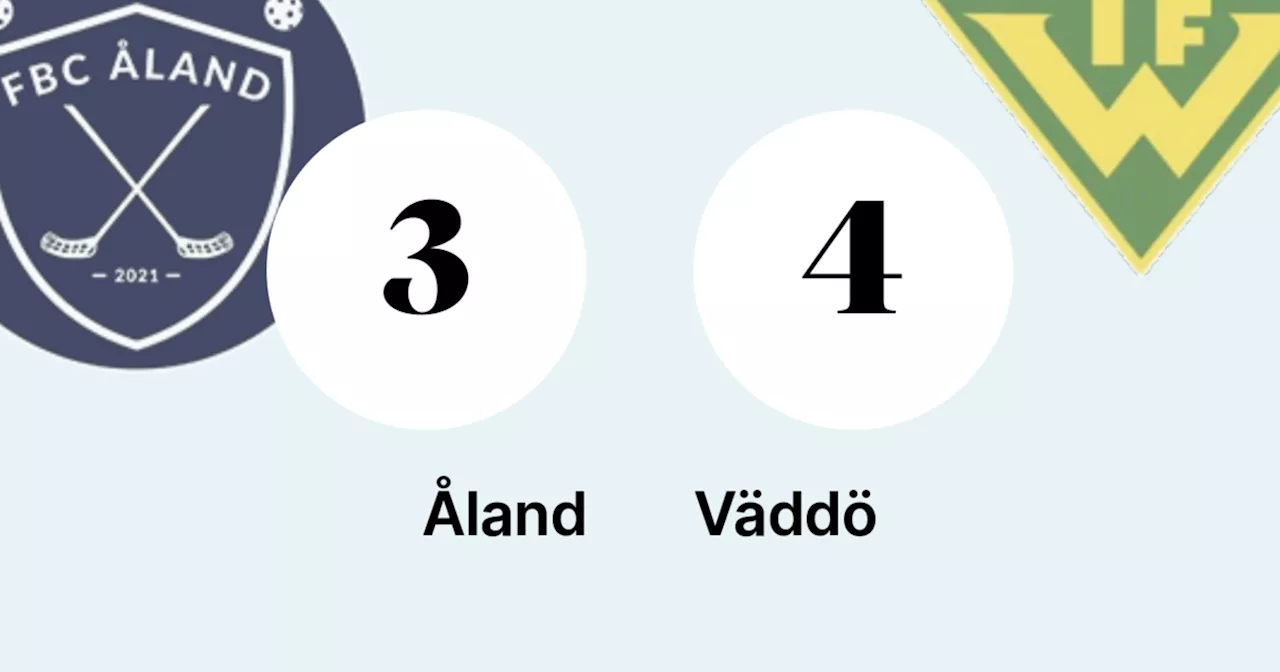 Väddö avgjorde i sista perioden och vann mot Åland