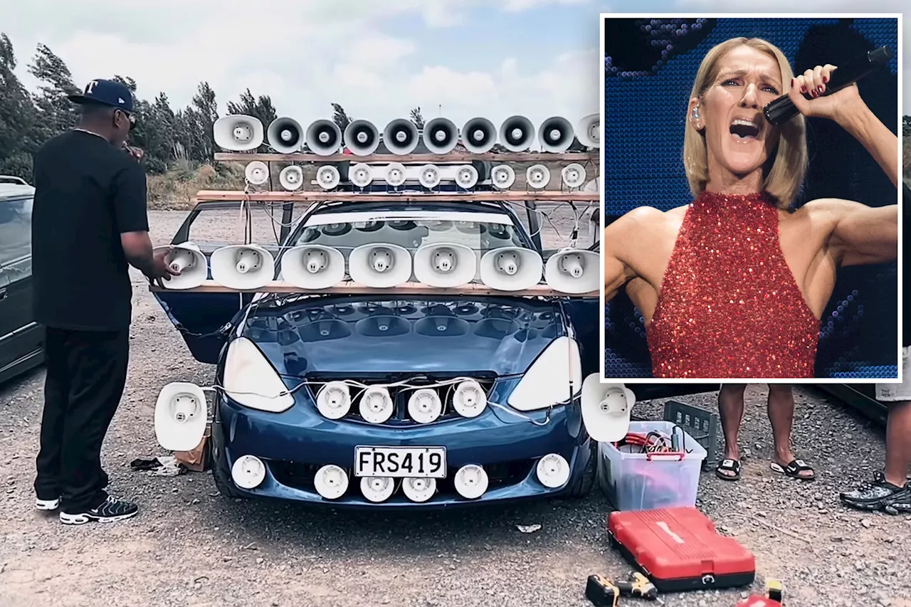 Cars competing who can blast Celine Dion songs the loudest plunge New Zealand town into chaos