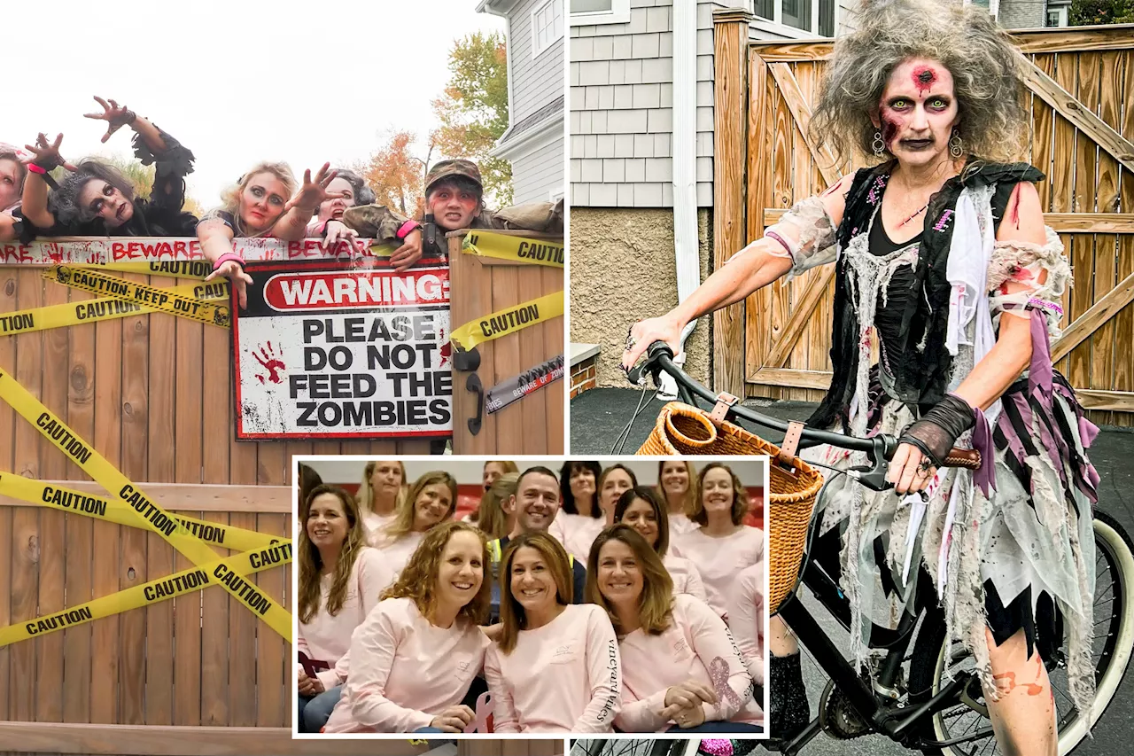 Dancing mob of Mombies — zombie housewives — come out for Halloween thriller