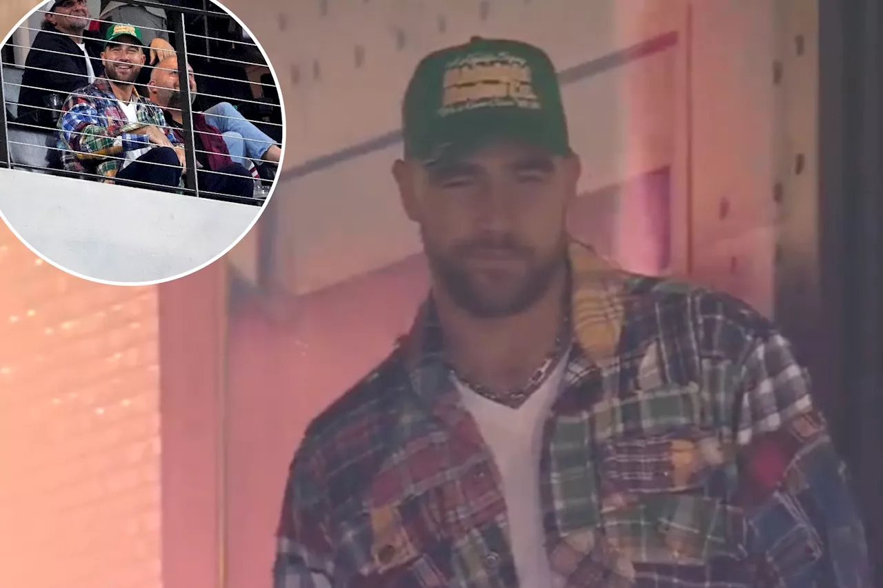 Travis Kelce attends World Series seemingly without Taylor Swift, dances to 'Shake It Off'