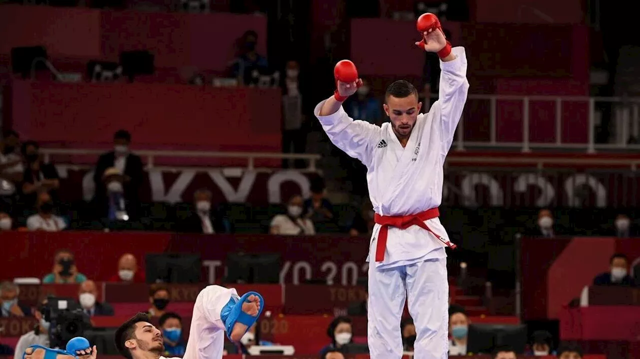 Steven Da Costa, champion du monde de karaté dans la catégorie des moins de 67 kg