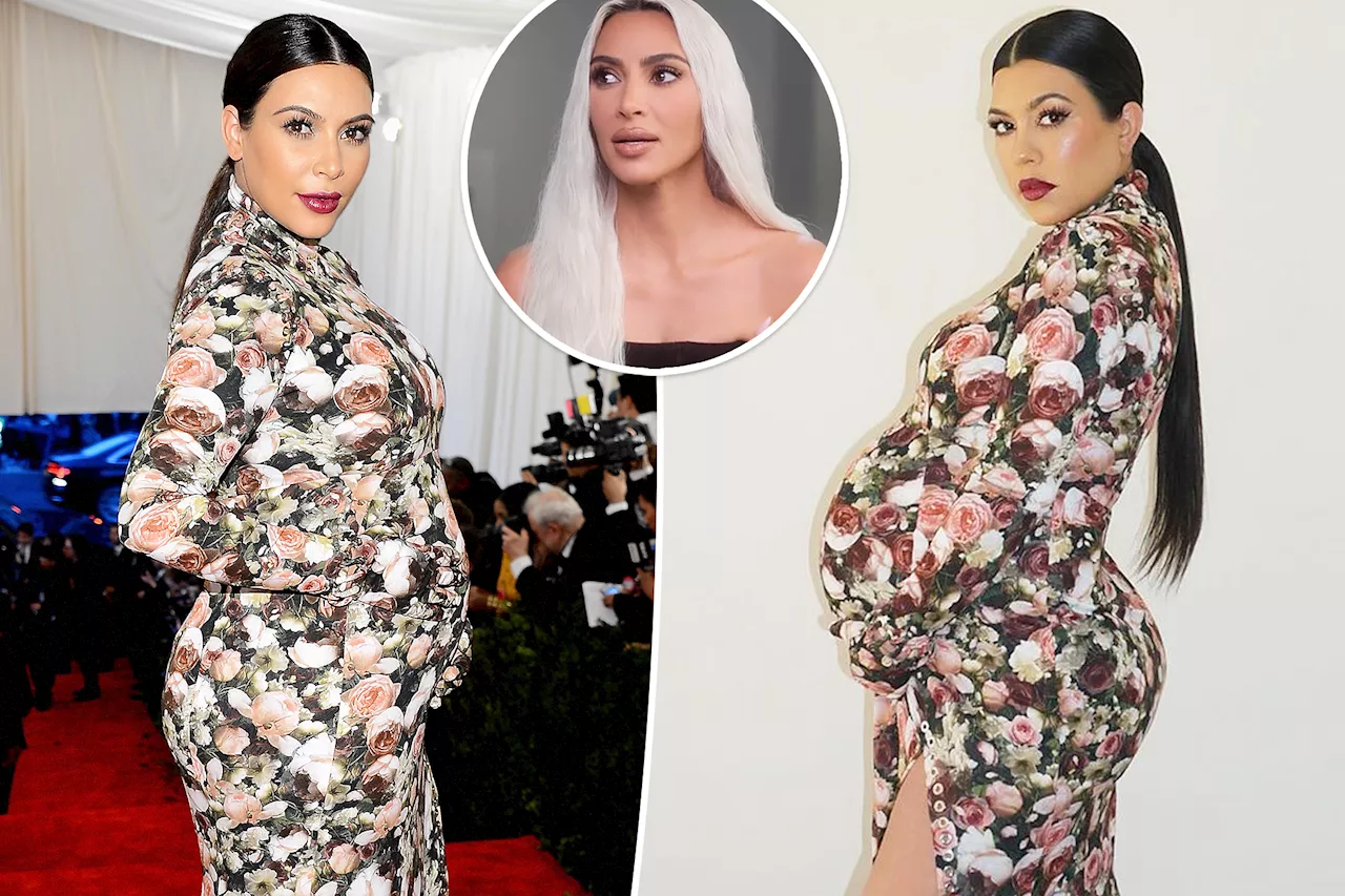 Kourtney Kardashian recreates Kim Kardashian's 2013 Met Gala look after months-long feud with sister