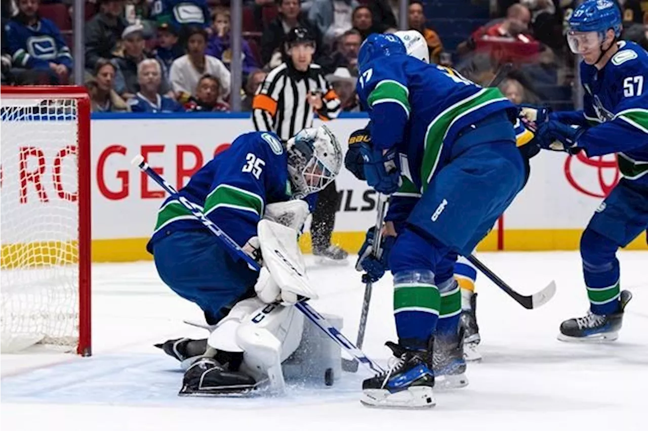 Canucks Shut Out Blues 5-0 with Hughes' Two Goals