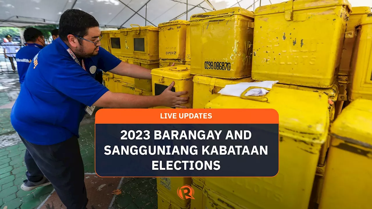 LIVE UPDATES: 2023 barangay, Sangguniang Kabataan elections