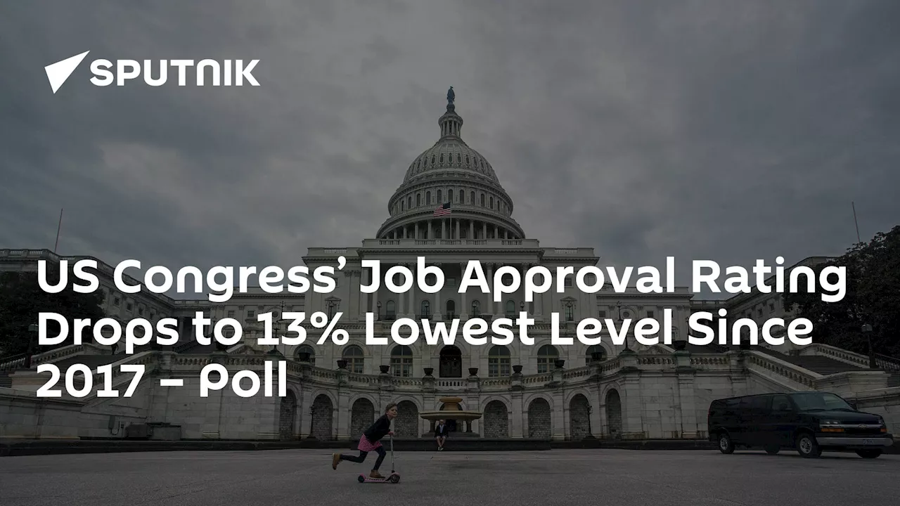 US Congress’ Job Approval Rating Drops to 13% Lowest Level Since 2017