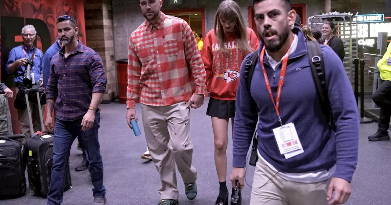 There's been a Travis Kelce sighting at the World Series. No sign of Taylor Swift, though