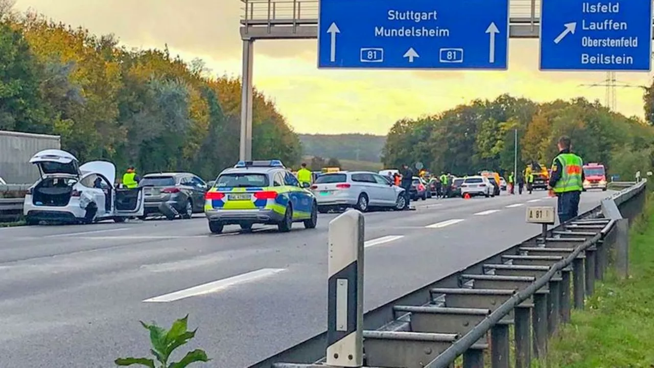 Massenkarambolage auf der A81: Verkehr rollt wieder ohne Einschränkungen