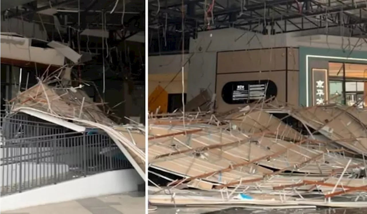 Ceiling Collapsed At Petaling Jaya’s Megah Rise Mall During Strong Winds