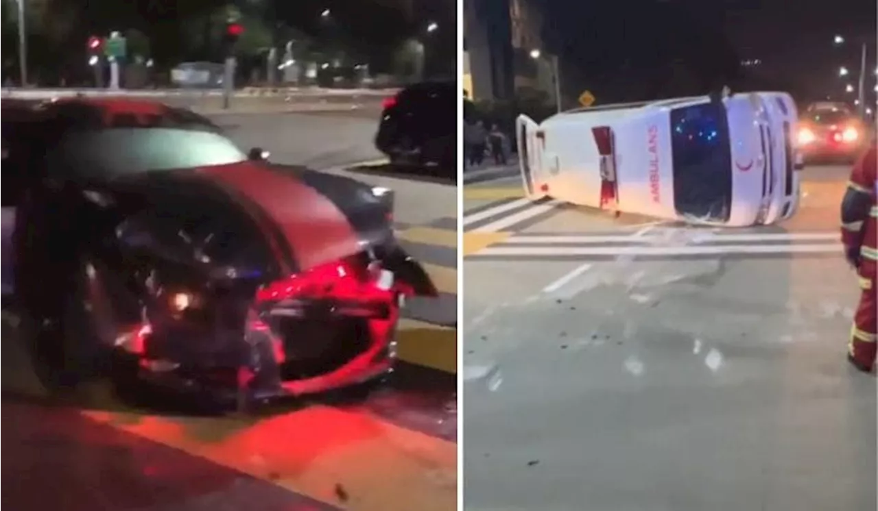 [Watch] Audi Driver Who Crashed Into Ambulance In Putrajaya Did Not Run Red Light