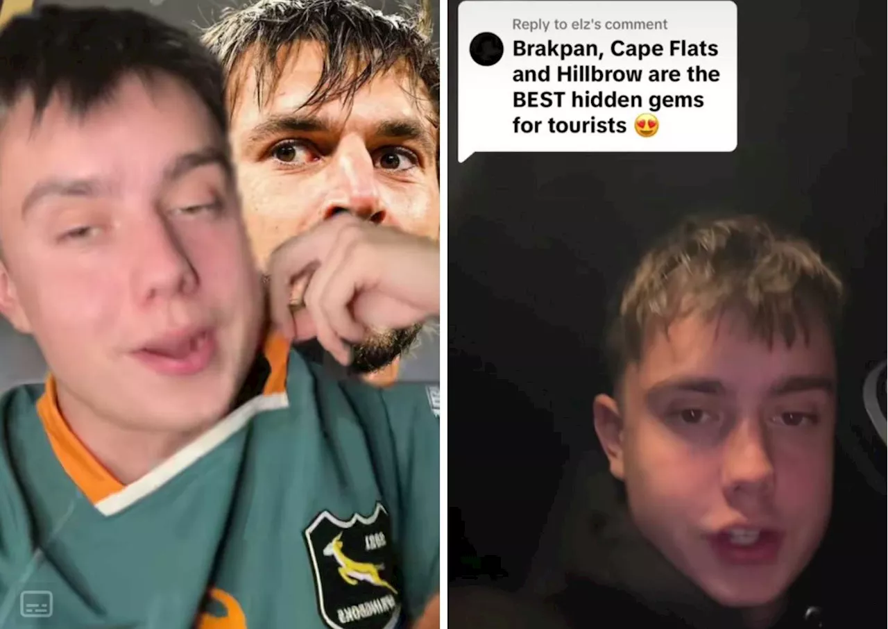 England TikToker comes to SA – Springboks fans tell him to visit Hillbrow, Cape Flats [watch]