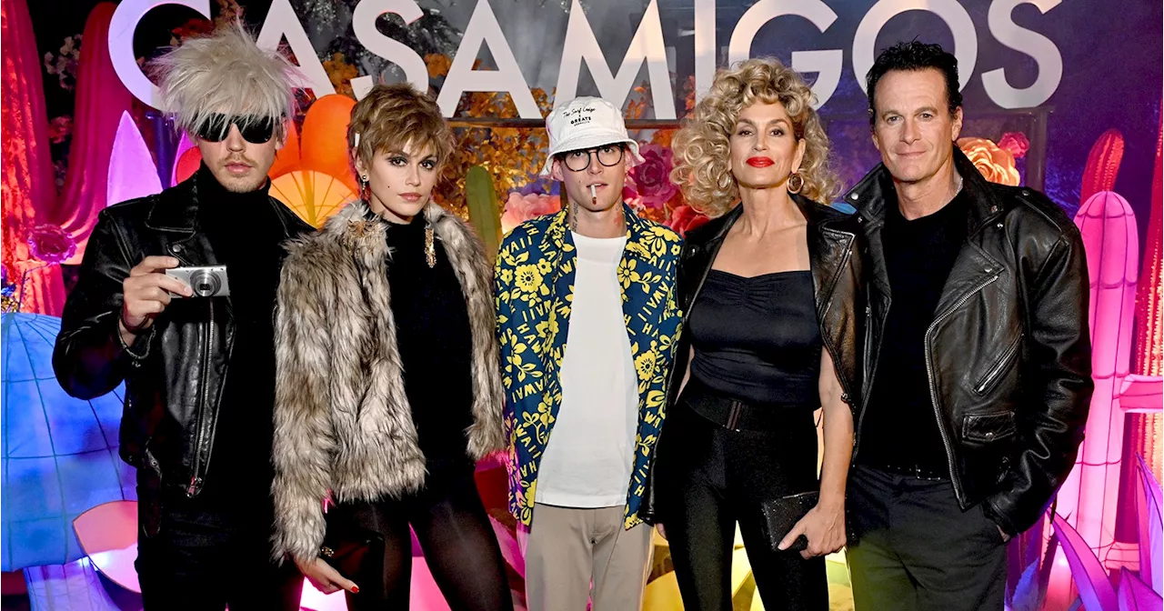 Austin Butler Poses With Kaia Gerber and Her Family at Halloween Party