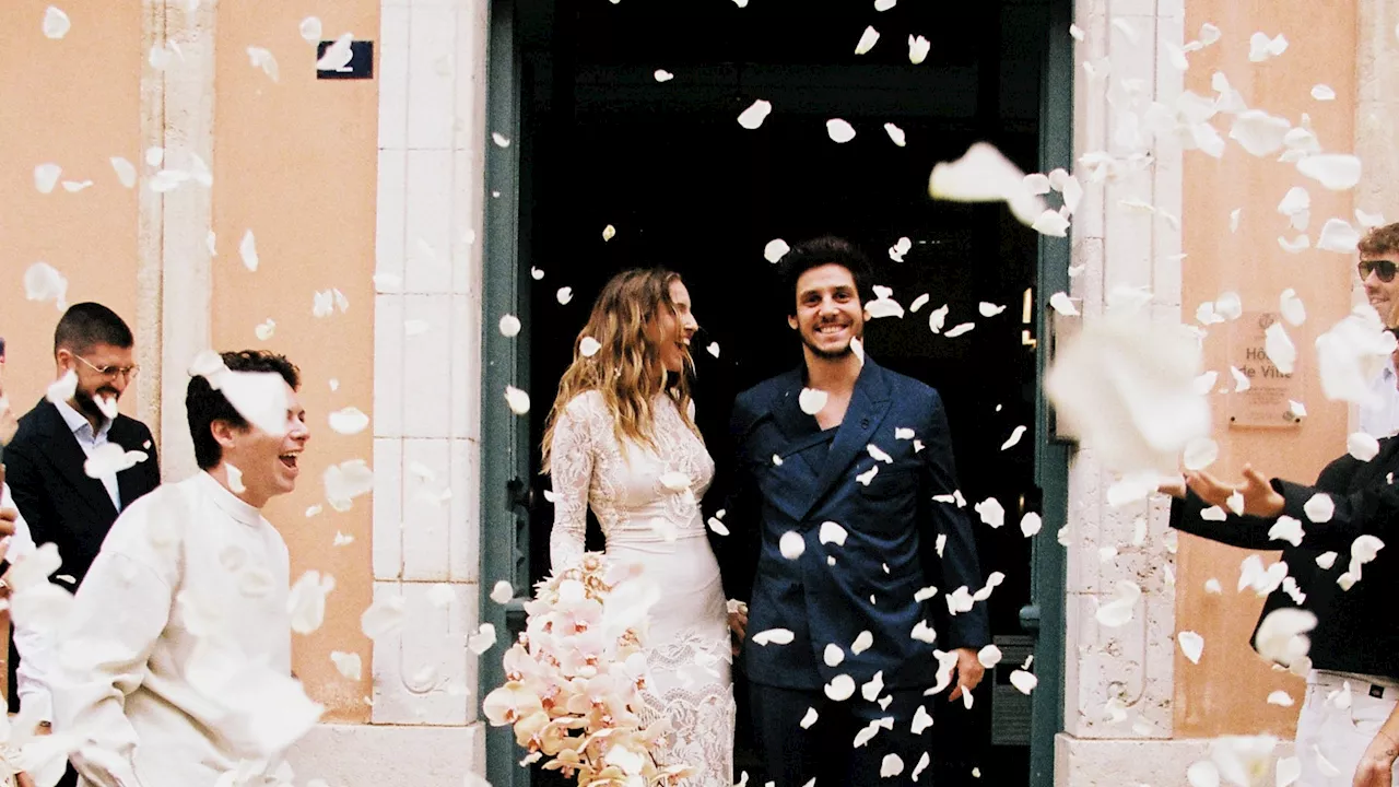 Mariage pluvieux mais heureux pour Carla Ginola et Adrien à Saint Tropez