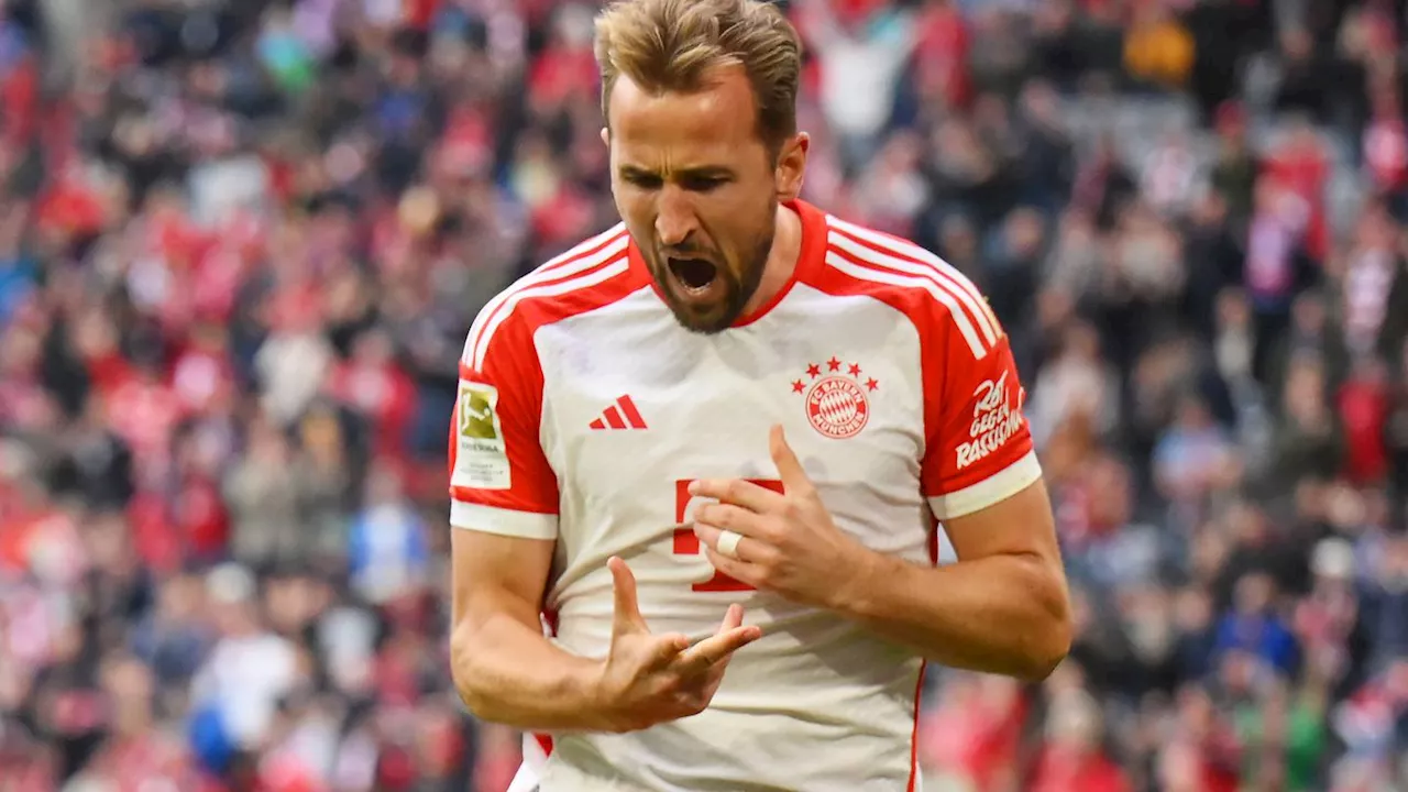 Harry Kane scores from own half in hat-trick for Bayern Munich