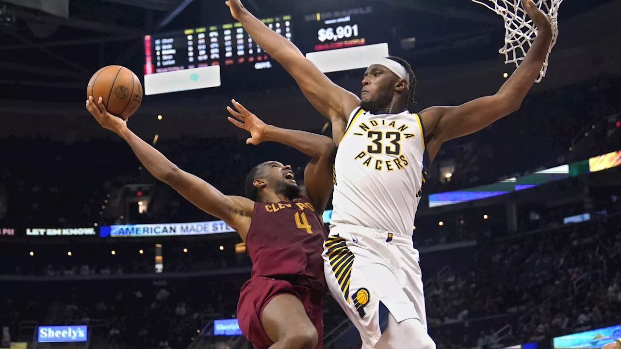 Aaron Nesmith has 26 points for the Pacers in a 125-113 win over the Donovan Mitchell-less Cavaliers