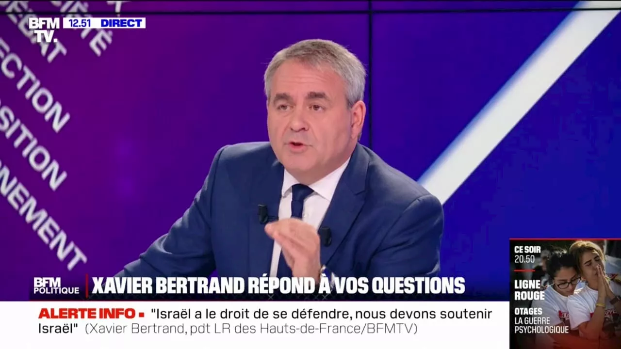 Xavier Bertrand (LR): 'L'ennemi, aujourd'hui, de notre démocratie, c'est l'islam politique'