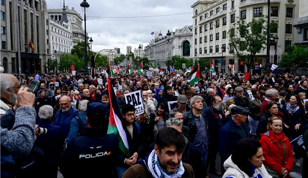 Milhares de manifestantes pedem em Madri cessar-fogo em Gaza