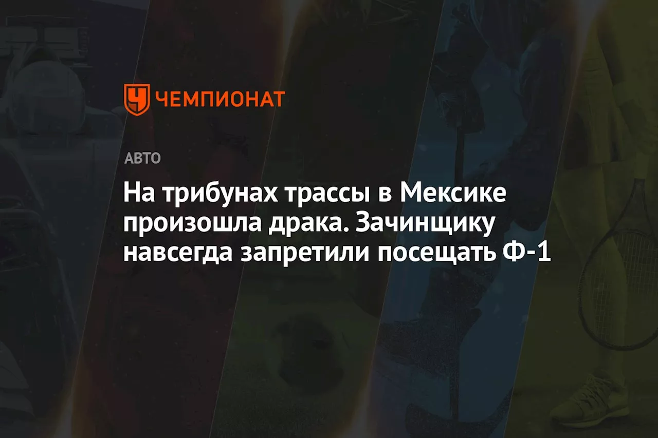 На трибунах трассы в Мексике произошла драка. Зачинщику навсегда запретили посещать Ф-1