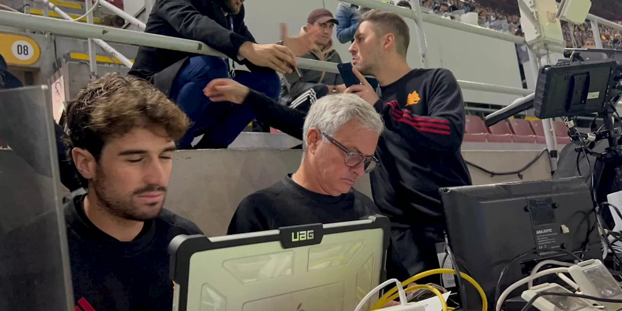 Inter-Roma, Mourinho si siede in tribuna stampa a San Siro