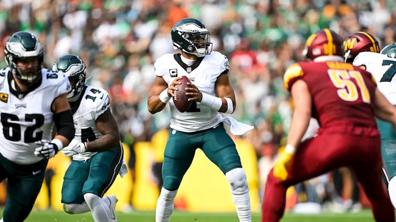 Jalen Hurts powers through knee injury as Eagles beat Commanders