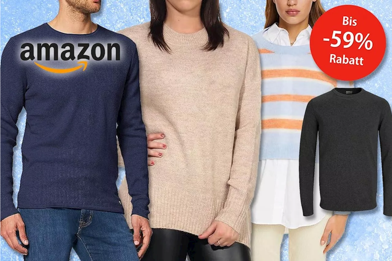 Bis -59% Strickpullover Deals bei Amazon: Jetzt Top Rabatte auf Marken wie Esprit, Tom Tailor, Vero Moda