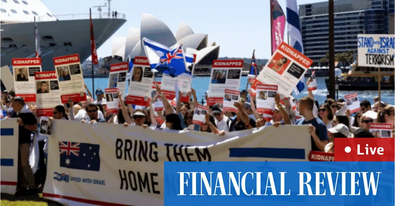 Israel Gaza: Sydney rally calls for release of hostages